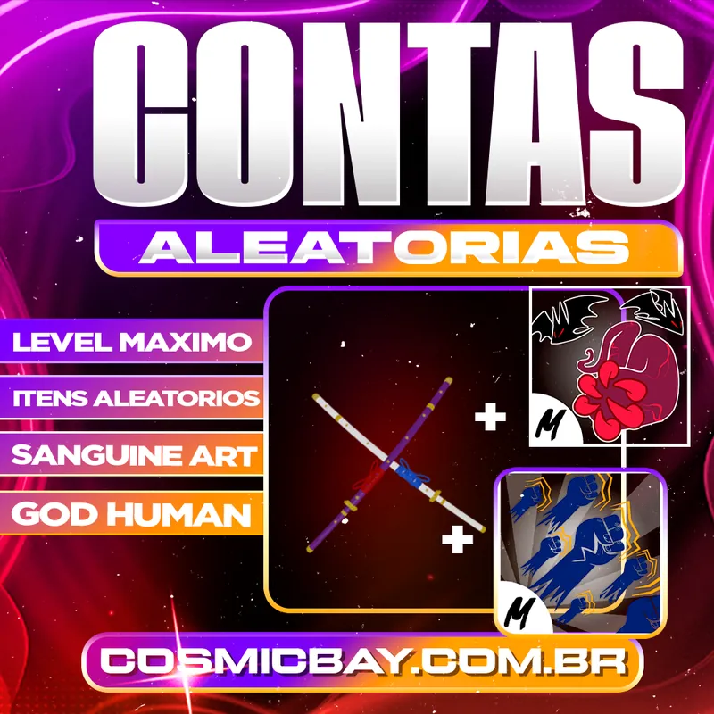 🩸LVL 2800 + SANGUINE ART + GODHUMAN + ITENS ALEATORIO